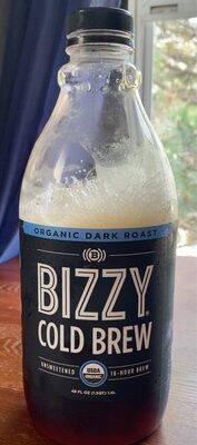 Dark Roast Unsweetened Organic Cold Brew 100% Arabica Coffee, Dark Roast Unsweetened