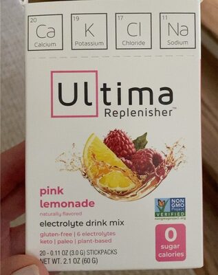 Pink Lemonade Flavored Electrolyte Drink Mix, Pink Lemonade