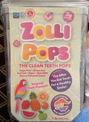 Tropical Fruit Flavor Clean Teeth Pops, Tropical Fruit