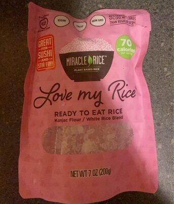 Konjac Flour / White Rice Blend Plant Based Rice, Konjac Flour/White Rice Blend