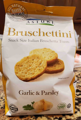 Garlic & Parsley Bruschettini Snack Size Italian Bruschetta Toasts, Garlic & Parsley