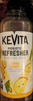 Lemon Ginger Probiotic Refresher Sparkling Drink, Lemon; Ginger