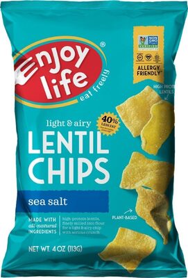 Sea Salt Light & Airy Lentil Chips, Sea Salt