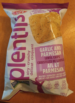 Garlic & Parmesan Light & Airy Lentil Chips, Garlic & Parmesan