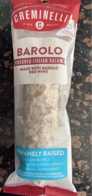 Barolo Red Wine Uncured Italian Salami, Barolo
