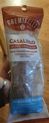Casalingo Creminelli Family Specialty Uncured Mild Italian Hard Salami, Casalingo