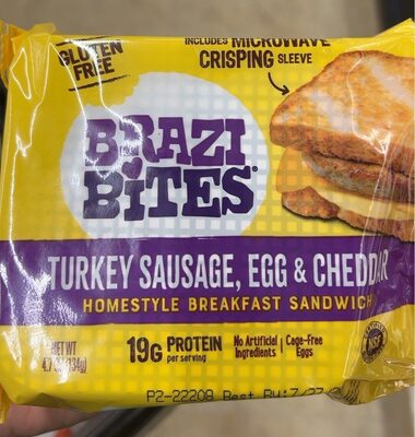 Turkey Sausage, Egg & Cheddar Homestyle Breakfast Sandwich, Turkey Sausage, Egg & Cheddar
