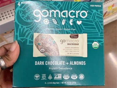 Protein Decadence Dark Chocolate + Almonds High Protein Macrobars, Dark Chocolate + Almonds