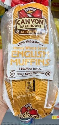 Honey 100% Whole Grain English Muffins, Honey
