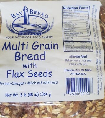 Multi Grain Bread With Flax Seeds, Multi Grain