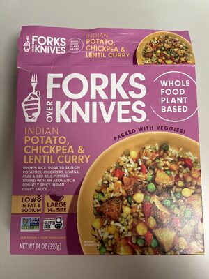 Indian Potato, Chickpea & Lentil Curry Brown Rice, Roasted Skin-On Potatoes, Chickpeas, Lentils, Peas & Red Bell Peppers-Topped With An Aromatic & Slightly Spicy Indian Curry Sauce, Indian Potato, Chickpea & Lentil Curry