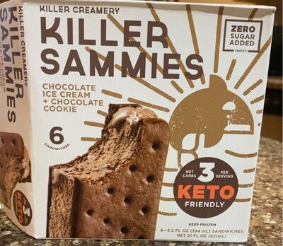 Chocolate Ice Cream + Chocolate Cookie Killer Sammies Sandwiches, Chocolate Ice Cream + Chocolate Cookie