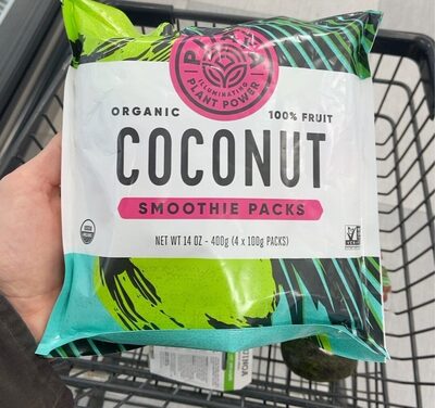 Coconut Organic 100% Fruit Smoothie Packs, Coconut