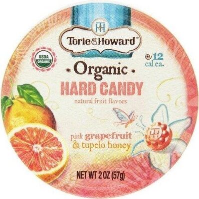 Pink Grapefruit & Tupelo Honey Organic Hard Candy, Pink Grapefruit & Tupelo Honey