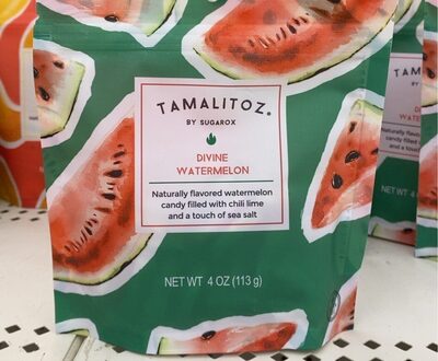 Divine Watermelon Flavored Candy Filled With Chili Lime, Divine Watermelon
