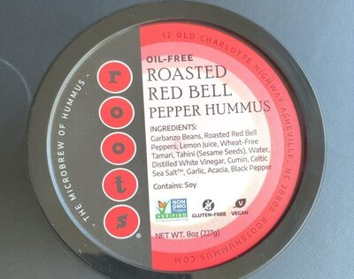 Roasted Red Bell Pepper Hummus, Roasted Red Bell Pepper