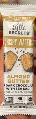 Almond Butter In Dark Chocolate With Sea Salt Creme Filled Crispy Wafers, Almond Butter