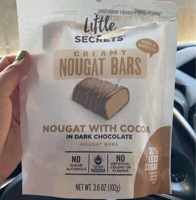 Nougat With Cocoa In Dark Chocolate Creamy Nougat Bars, Nougat With Cocoa In Dark Chocolate