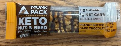 Peanut Butter Dark Chocolate Flavored Keto Nut & Seed Bar, Peanut Butter; Dark Chocolate