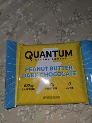 Peanut Butter Dark Chocolate Coffee-Infused Energy Squares Bar, Peanut Butter Dark Chocolate