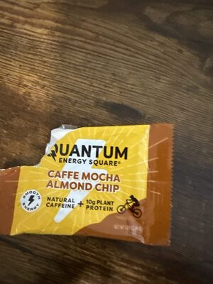 Caffe Mocha Almond Chip Coffee-Infused Energy Squares Bar, Caffe Mocha Almond Chip