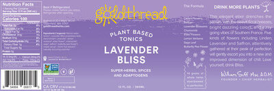 Lavender Bliss Plant Based Tonics, Lavender Bliss