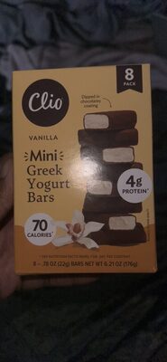Vanilla Greek Yogurt Minis Bars In Chocolatey Coating, Vanilla
