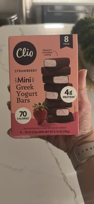 Strawberry Greek Yogurt Mini Bars In Chocolatey Coating, Strawberry