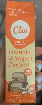 Vanilla Almond Granola & Yogurt Parfait, Vanilla; Almond