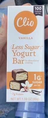 Vanilla Less Sugar Yogurt Bar In Chocolatey Coating, Vanilla