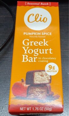 Pumpkin Spice Greek Yogurt Bar In Chocolatey Coating, Pumpkin Spice