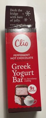 Peppermint Hot Chocolate Greek Yogurt Bar In Chocolatey Coating, Peppermint Hot Chocolate