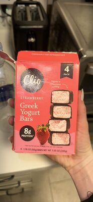 Strawberry In Chocolate Coating Greek Yogurt Bar, Strawberry