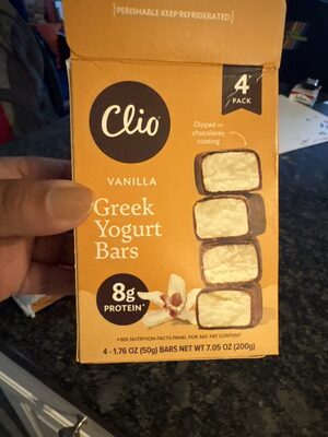 Vanilla In Chocolatey Coating Greek Yogurt Bar, Vanilla