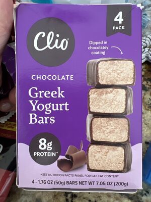 Chocolate In Chocolatey Coating Greek Yogurt Bar, Chocolate