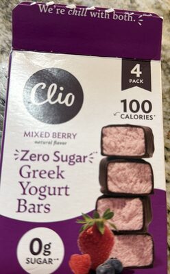 Mixed Berry Zero Sugar Greek Yogurt Bars, Mixed Berry