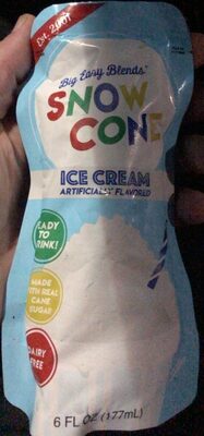 Ice Cream Flavored Snow Cone, Ice Cream