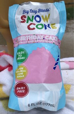 Snow Cone Birthday Cake