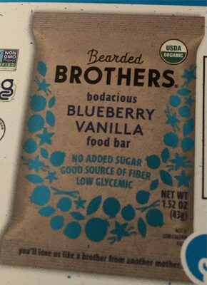 Bodacious Blueberry Vanilla Food Bars With Almonds & Chia Seeds, Bodacious Blueberry Vanilla With Almonds & Chia Seeds