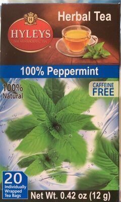 100% Peppermint Herbal Tea Bags, Peppermint