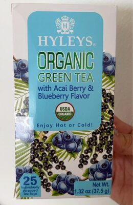 Organic With Acai Berry & Blueberry Flavor Green Tea, Acai Berry; Blueberry