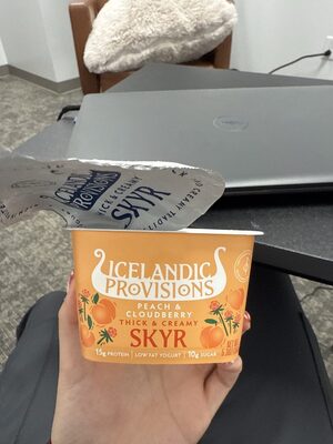 Peach & Cloudberry Thick & Creamy Skyr, Peach; Cloudberry