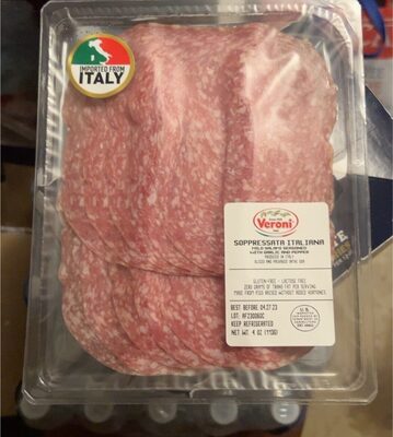 Soppressata Italiana Pold Salami Seasoned With Garlic And Pepper, Garlic And Pepper