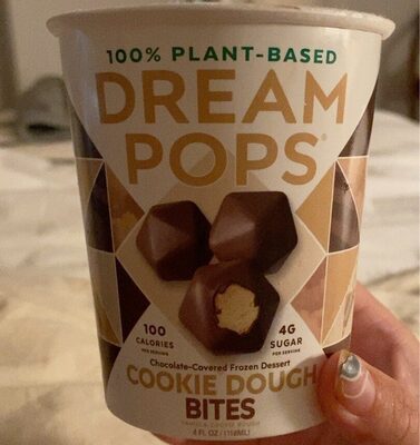 Cookie Dough Bites Chocolate-Covered Frozen Dessert, Vanilla; Cookie Dough