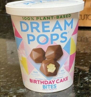 Birthday Cake Bites Chocolate-Covered Frozen Dessert