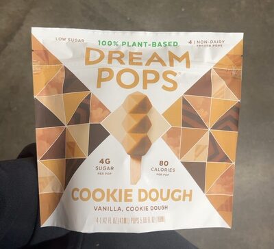 Cookie Dough Non-Dairy Frozen Pops, Vanilla; Cookie Dough