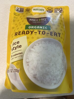 Rice Style Plant Based Rice, Rice Style