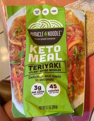 Teriyaki Keto Meal Plant Based Noodles, Teriyaki