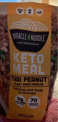 Thai Peanut Keto Meal Plant Based Noodles, Thai Peanut