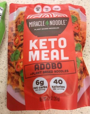 Adobo Keto Meal Plant Based Noodles, Adobo